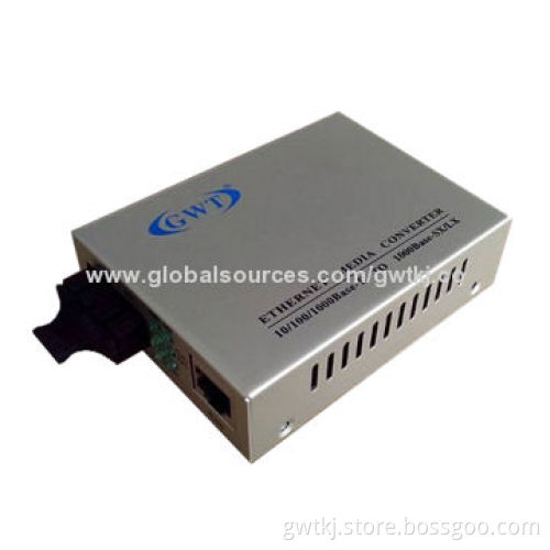1000Mbps fiber media converter, multimode, 550m, 850nm, external power